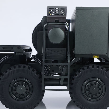TOUCAN CUB3 1/18 8X8 RC Military Truck Rear Left View, Rear Spare Tire & Equipment Compartment Structure, Mid-Mounted Transfer Case