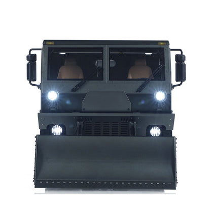 TOUCAN CUB3 1/18 8X8 RC Military Truck Straight Front View, Illuminated Headlights, Full Functional Light & Sound System