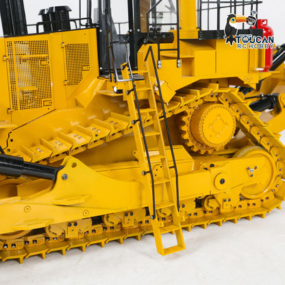 TOUCAN D11T 1/10 RC Metal Bulldozer Track & Drive Wheel Close-Up, Electric Access Stair Mechanism, Heavy-Duty Wear-Resistant Metal Track Assembly