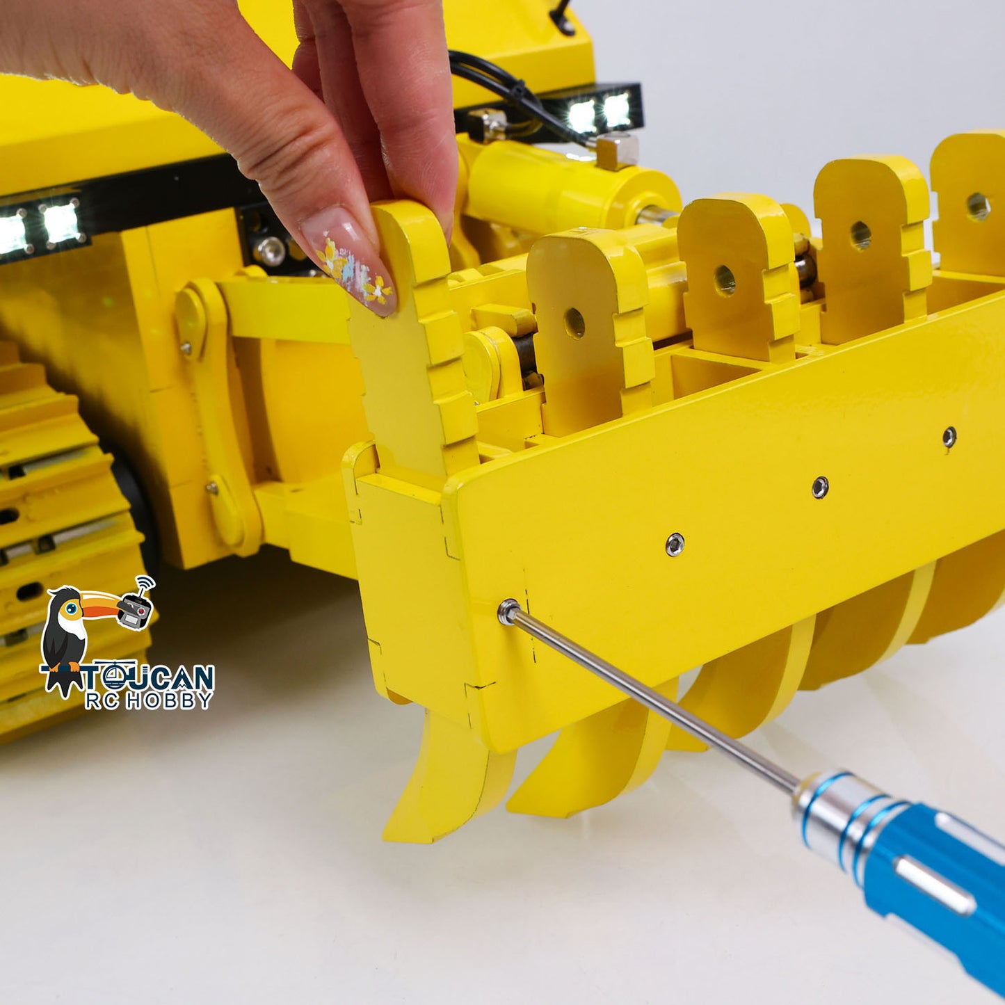 Toucan D155AX 1/12 metal hydraulic RC bulldozer removable rear hitch