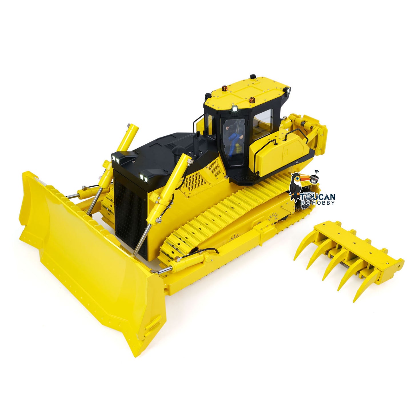 Toucan D155AX 1/12 metal hydraulic RC bulldozer with removable rear hitch