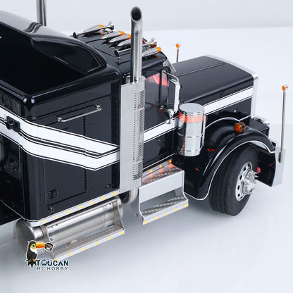 TOUCAN 1/14 RC Metal 8X6 GrandHauler Tractor Truck Side Wheel And Tire Close‑up, Metal Wheel Hub, Heavy‑Duty RC Truck Running Gear Detail
