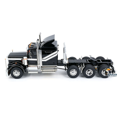 TOUCAN 1/14 RC Metal 8X6 GrandHauler Tractor Truck Top Rear Shot With Lifted Cab, Metal Fender, Brushless Motor ESC Servo RC Semi Truck
