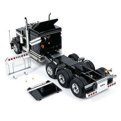 TOUCAN 1/14 RC Metal 8X6 GrandHauler Tractor Truck Tilt‑Up Cab View, Equipment Rack Decoration, Internal Equipment Compartment Layout Display