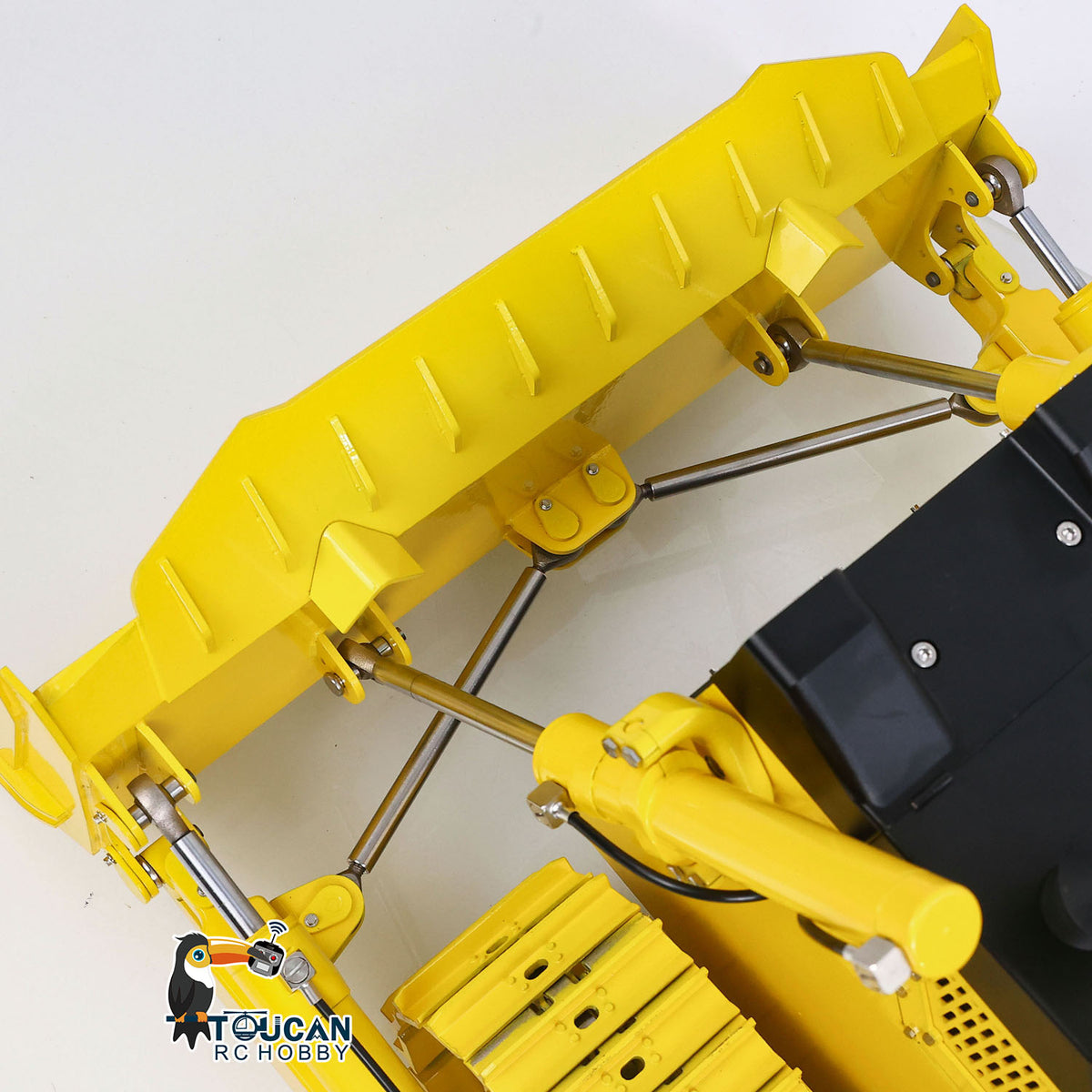 TOUCAN GZJC 1/12 Hydraulic Bulldozer D155AX Blade Lift Arm Close-Up, Hydraulic Cylinder & Articulated Joint Structure Detail