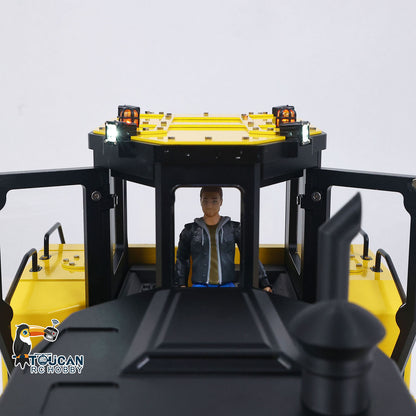 TOUCAN GZJC 1/12 Hydraulic Bulldozer D155AX Cabin Front View, Detailed Interior With Operator Figure, Realistic Cabin Decoration