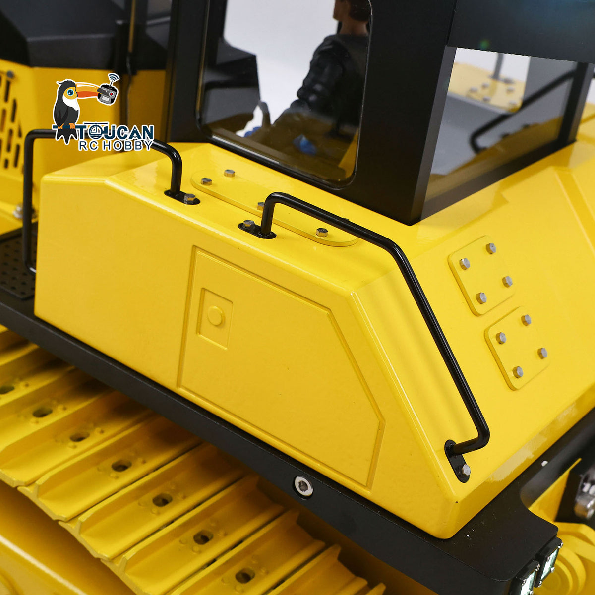 TOUCAN GZJC 1/12 Hydraulic Bulldozer D155AX Rear Ripper Close-Up, 5 Shanks Ripper Structure, Adjustable Working Depth