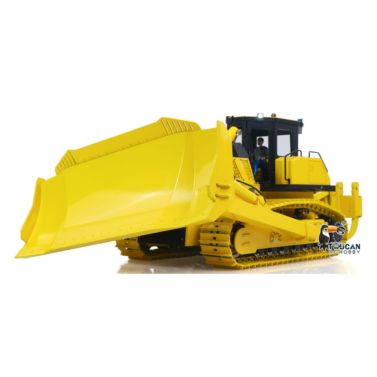 TOUCAN GZJC 1/12 Hydraulic Bulldozer D155AX Right Front Working View, Full Metal Track Undercarriage For Off-Road Performance