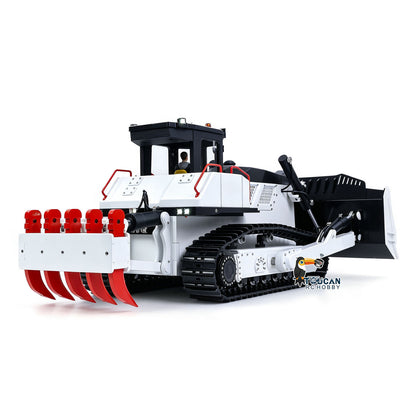 TOUCAN GZJC 1/12 Hydraulic Bulldozer D155AX White Black & Red Version Left Front View, Special Color Scheme Metal Dozer