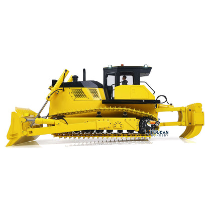 TOUCAN GZJC 1/12 Hydraulic Bulldozer D155AX Yellow & Black Top Rear View, Cabin Roof & Rear Body Structure Overview