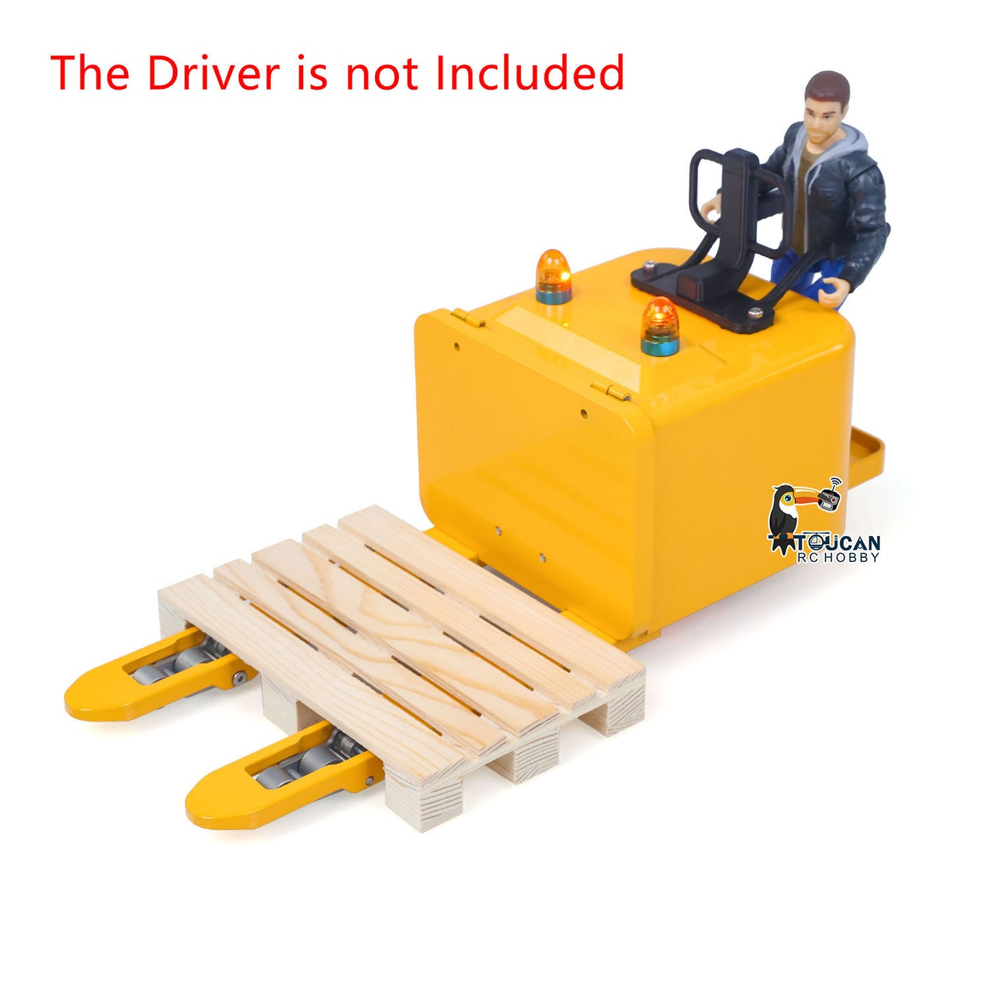 Toucan JC01 1/14 electric RC reach forklift front left view