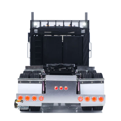 TOUCAN KingHauler 56336 1/14 RC 6X4 Tractor Truck Black Rear View, Illuminated Tail Lights, Rear Light Strip & Warning Light Function