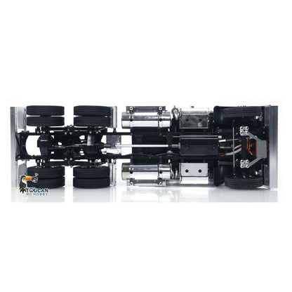 TOUCAN KingHauler 56336 1/14 RC 6X4 Tractor Truck Top-Down Chassis View, Full 6X4 Drivetrain, 3-Speed Transmission & Mechanical Layout