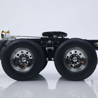 TOUCAN KingHauler 56336 1/14 RC 6X4 Tractor Truck Rear Wheel Close-Up, 6X4 Axle With Metal Gears, Pure Differential Function