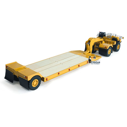TOUCAN 1/20 RC 739D‑Extended Mining Gooseneck Trailer, Opposite Side Full Combination View, Realistic Heavy‑Load Mine Transport RC Vehicle