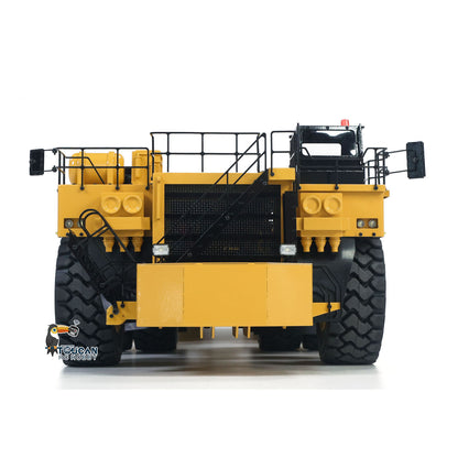TOUCAN 1/20 RC 739D‑Extended Mining Trailer Tractor Unit Straight Rear View, Safety Guardrail, Taillight Assemblies And Large Off‑Road Mining Tire Details
