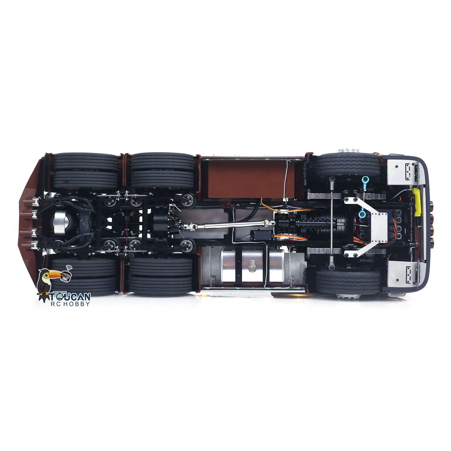 TOUCAN SC 770S 1/14 RC Tractor Truck 6x2 Metal Chassis Undercarriage Suspension System Display