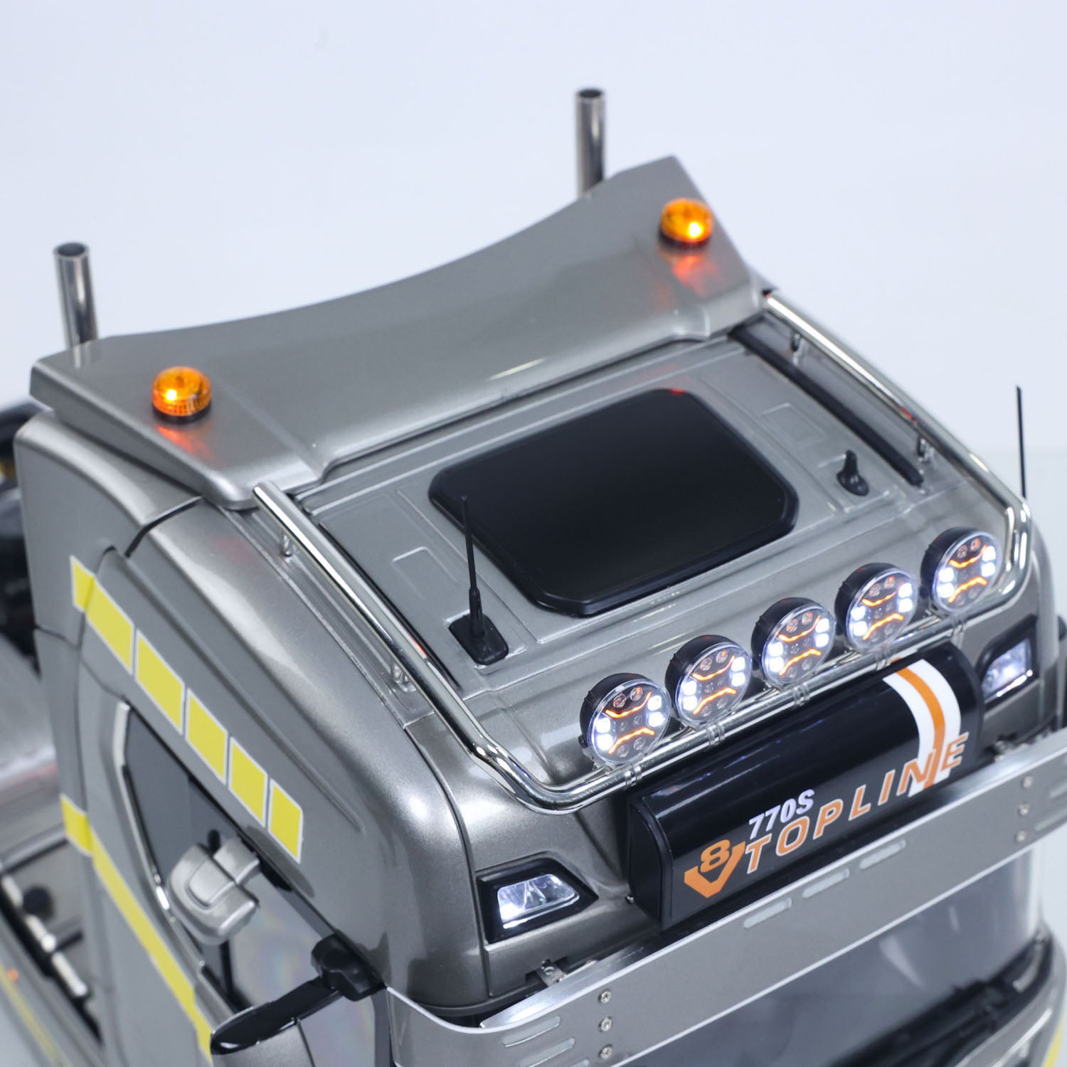 TOUCAN RC Tractor Truck Cab Roof Light Bar and Warning Light System Detail