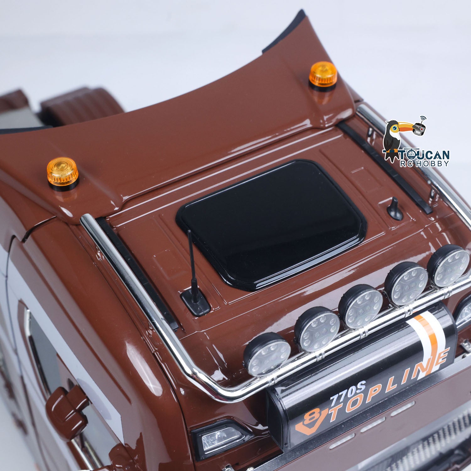 TOUCAN RC Truck Cab Roof Warning Light Bar and Spotlights Detail System