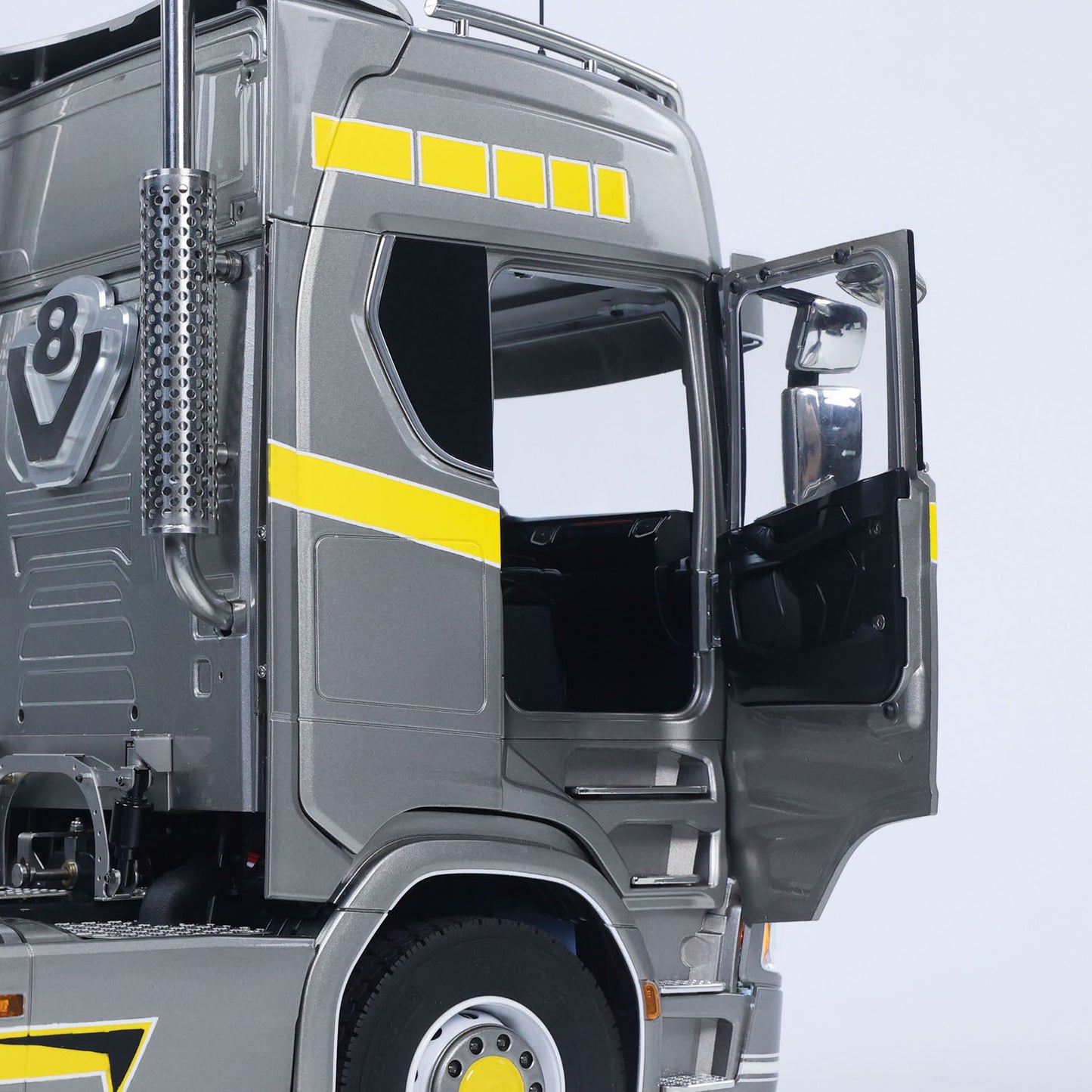 TOUCAN RC Tractor Truck Opening Cab Door Interior Realistic Detail View