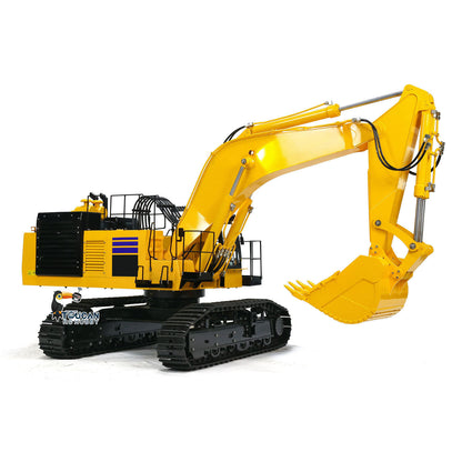 TOUCAN TYMX PC1250 1/8 RC Metal Hydraulic Tracked Excavator Yellow, Boom & Bucket Working Attitude, Smooth Hydraulic Movement Control