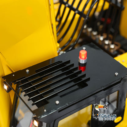 TOUCAN TYMX PC1250 1/8 RC Metal Hydraulic Tracked Excavator Upper Compartment Close-Up, Cooling Grille & Internal Electronic Components