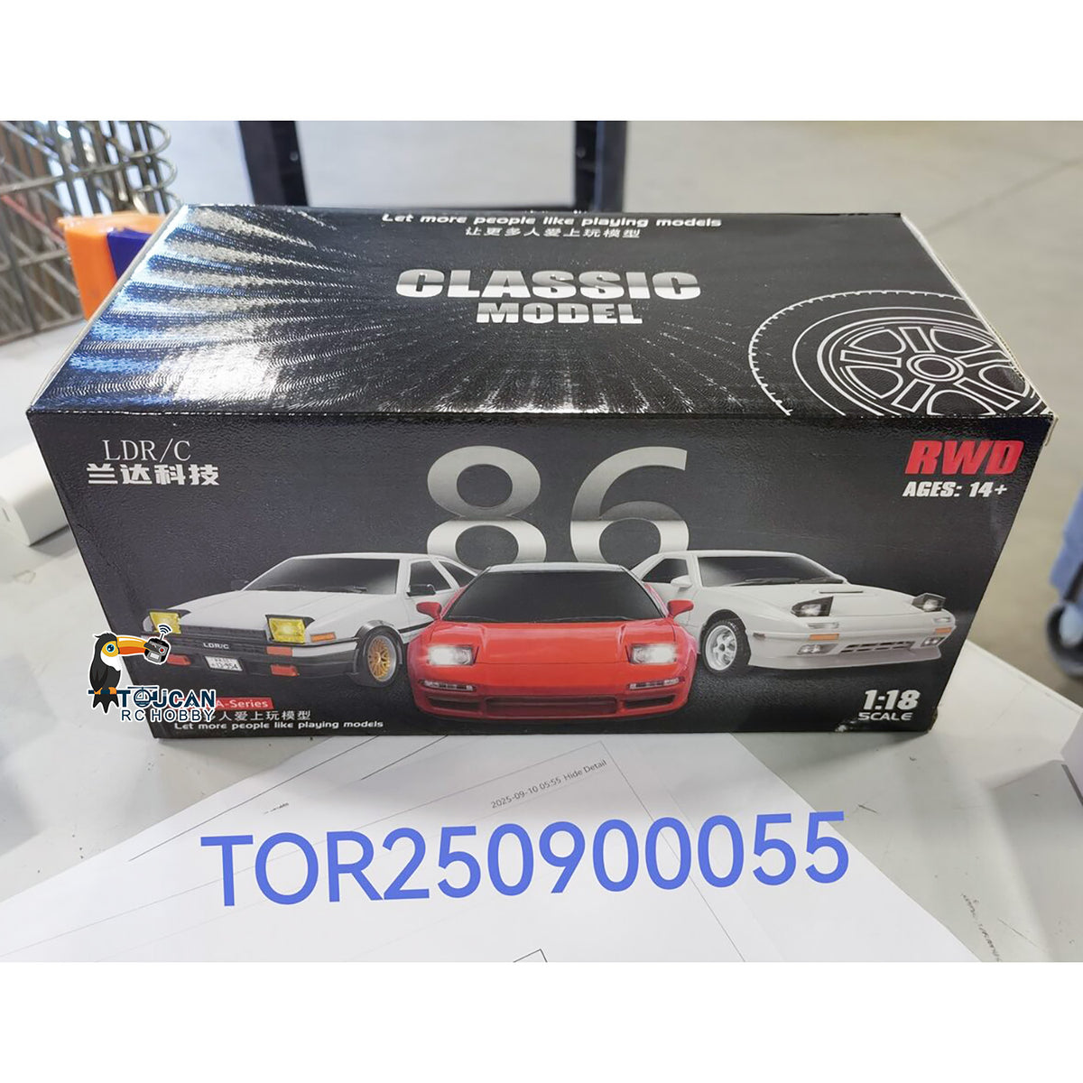 Second Hand CA Stock 1/18 RWD RC Racing Drift Car 4x2 Electric Vehicles Model Gyroscope LDRC LD1803