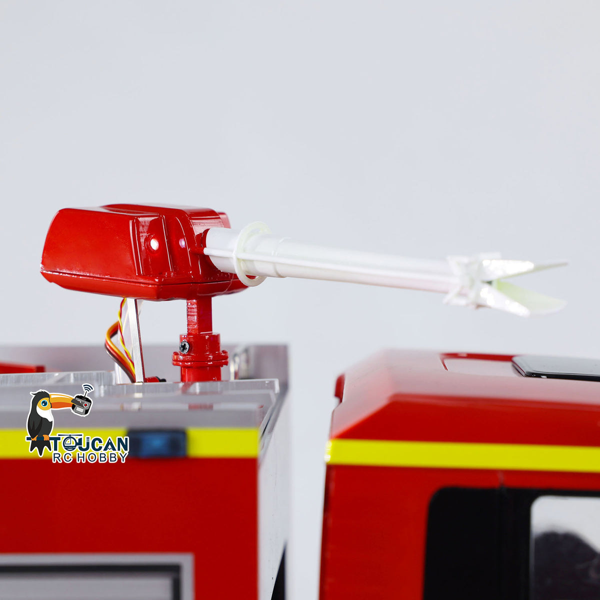 TOUCAN 1/14 4x2 RC PS010 Fire Truck Roof Water Cannon Close‑Up, Rotatable Water Spray Nozzle Assembly For RC Fire‑Fighting Function