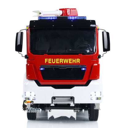 TOUCAN 1/14 4x2 RC PS010 Fire Truck Straight Cab Front View, Headlight Assembly, Windshield And Front Bumper Detail