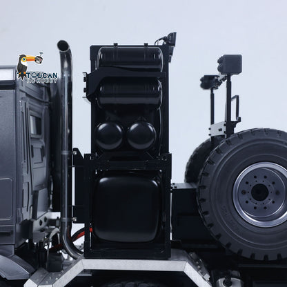 TOUCAN 1/14 RC 8x8 Off‑Road Tractor Truck Rear Equipment Rack Close‑Up, Simulated Air Tank, Exhaust Pipe Assembly