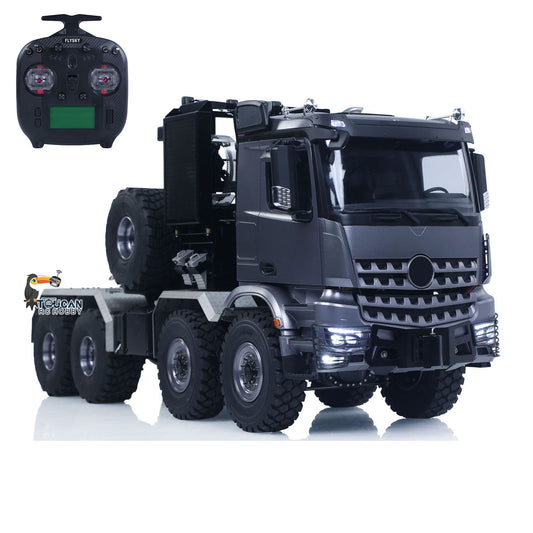 TOUCAN 1/14 RC Low‑Profile 8x8 Off‑Road Tractor Truck, Factory Painted & Pre‑Assembled Grey Cab, ST8 Transmitter, Light & Sound System, Battery And Charger Not Included, RC Heavy Hauler Truck