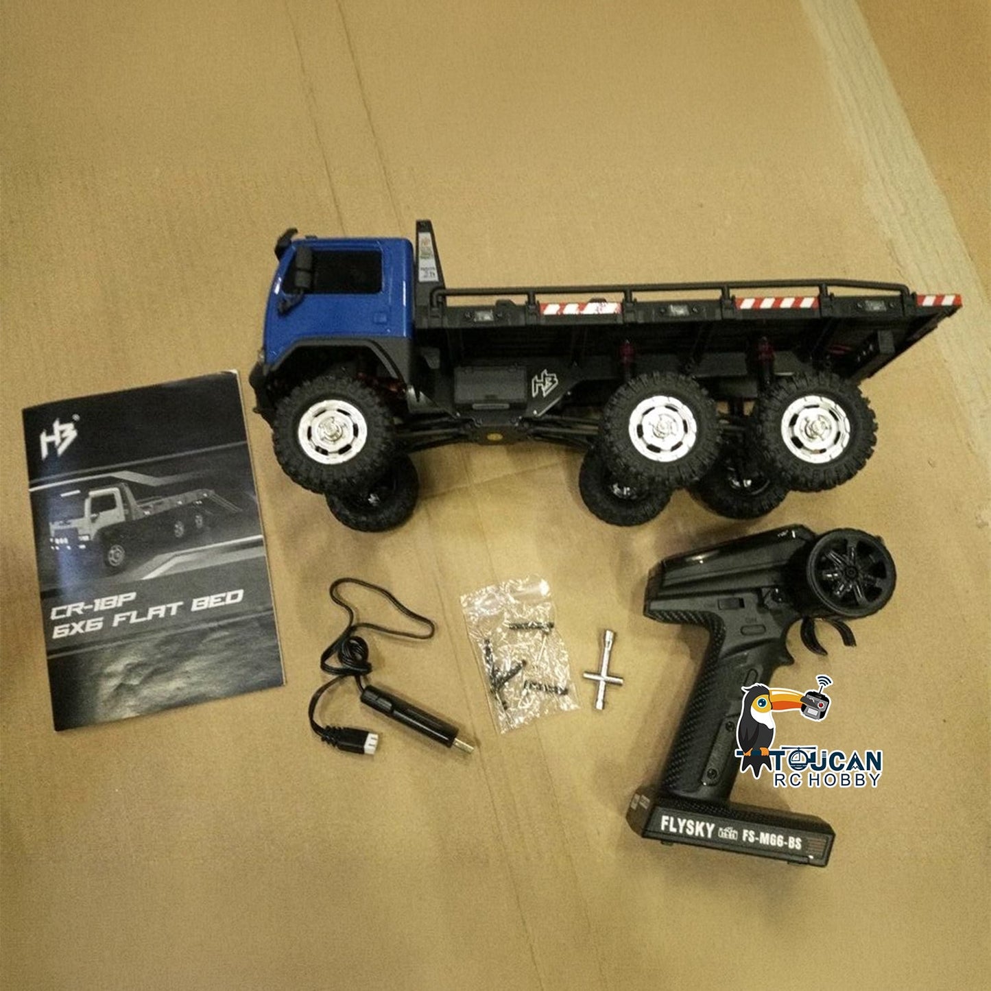Second Hand Fast Shipping CR18P Flatbed Truck 6x6 RTR RC Rock Crawler 1/18 Off-Road Truck 2-Speed Lights