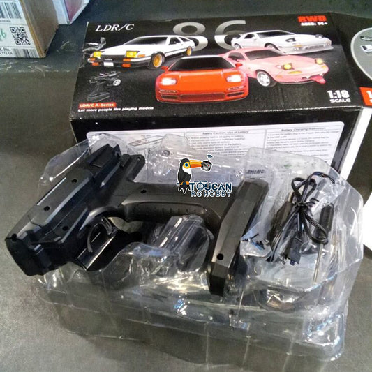 Second Hand CA Stock 1/18 LDRC LD1801 RC Drift Car RWD AE86 Racing Vehicles Flip Light Gyroscope