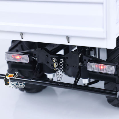 TOUCAN MD 1/14 RC 4x4 Hydraulic Dump Truck Rear Frame Close‑Up, Taillight, Tow Hook And Safety Chain Component Details