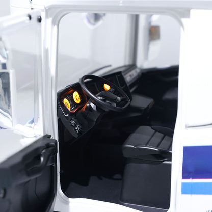 TOUCAN Modified MD 1/14 RC 6x6 Tractor Truck Cab Interior Close‑Up, Steering Wheel, Seat, Working Dashboard Light, Functional Openable Cab Doors