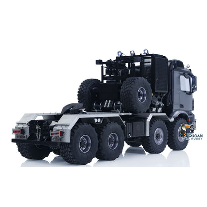 TOUCAN 1/14 RC Low‑Profile 8x8 Off‑Road Tractor Truck Rear‑Oblique Full View, 3‑Speed Metal Gearbox, ST8 Radio Control Ready