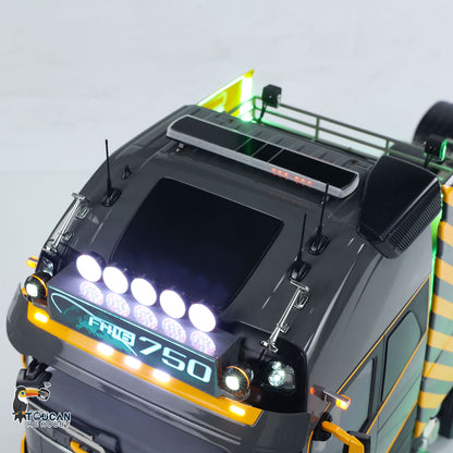 Unitru 02 RC Tractor Truck Front LED Headlight Detail Close Up