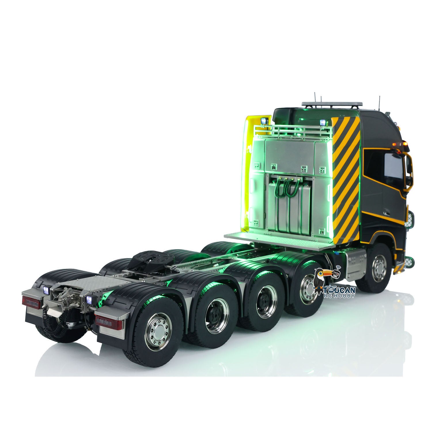 Unitru 02 Volvo FH16 1/14 RC Semi Truck Yellow Grey RTR Display Model