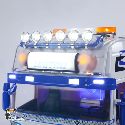 Unitru 04 RC Tractor Truck Front LED Headlight Detail Close Up