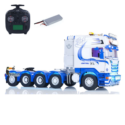 Unitru 04 RC Tractor Truck Smoke Light Sound 10x10 Full Metal Chassis Detail View