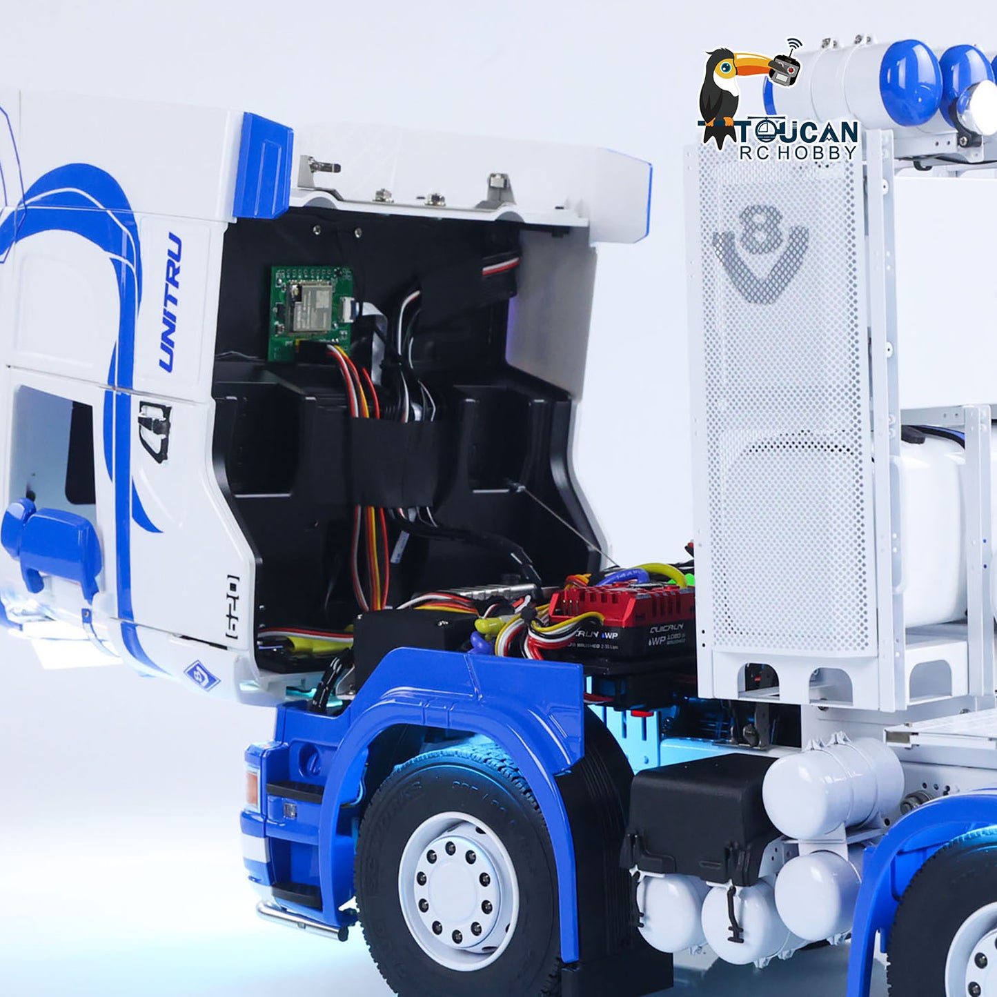 Unitru 04 Scania RC Tractor Truck Tilting Cab Showing Engine Detail