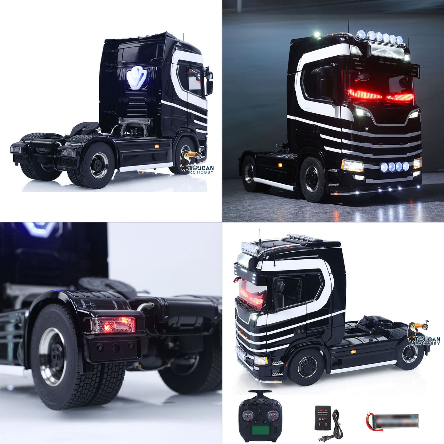 Unitru 05 RC Tractor Truck 4x4 Chassis Suspension System Detail
