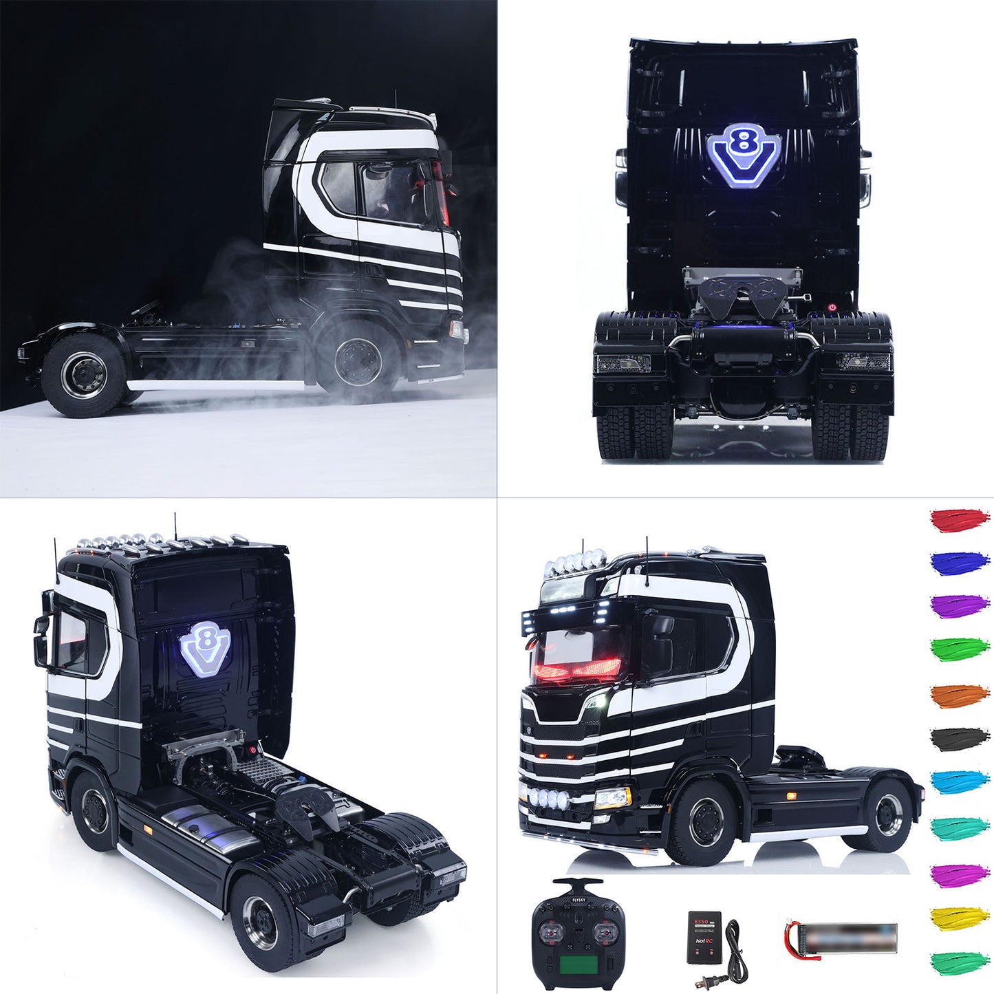 Unitru 05 RC Tractor Truck 4x4 Chassis Suspension System Detail