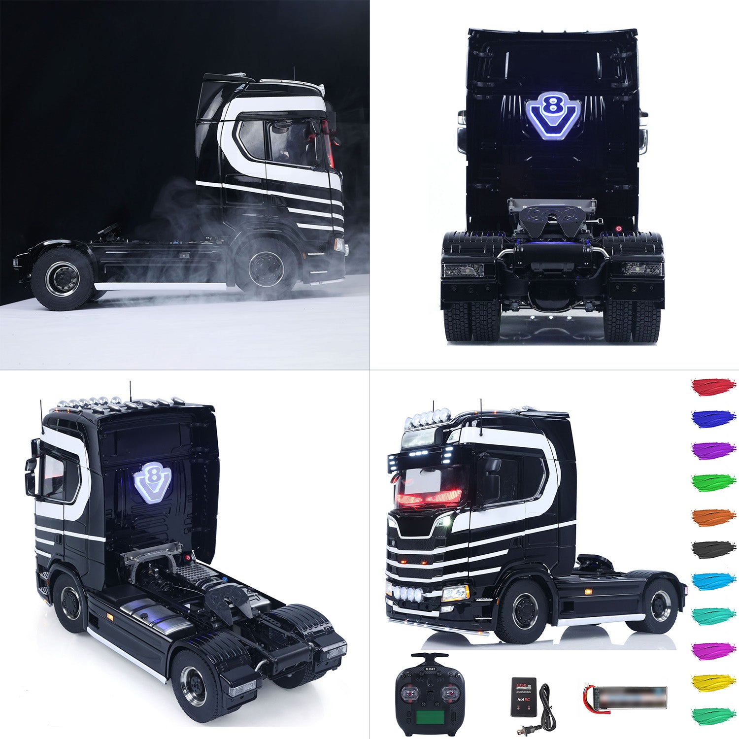 Unitru 05 RC Tractor Truck 4x4 Chassis Suspension System Detail