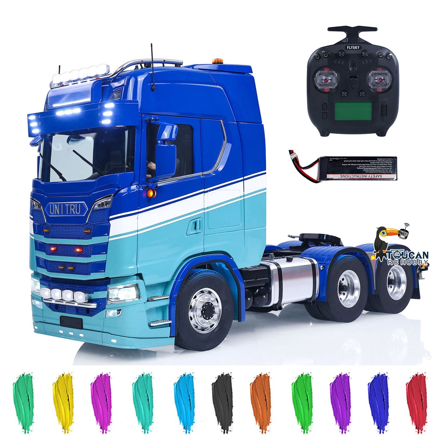 Unitru 06 770S 1/14 RC Tractor Truck 6x6 Full Metal Chassis RTR