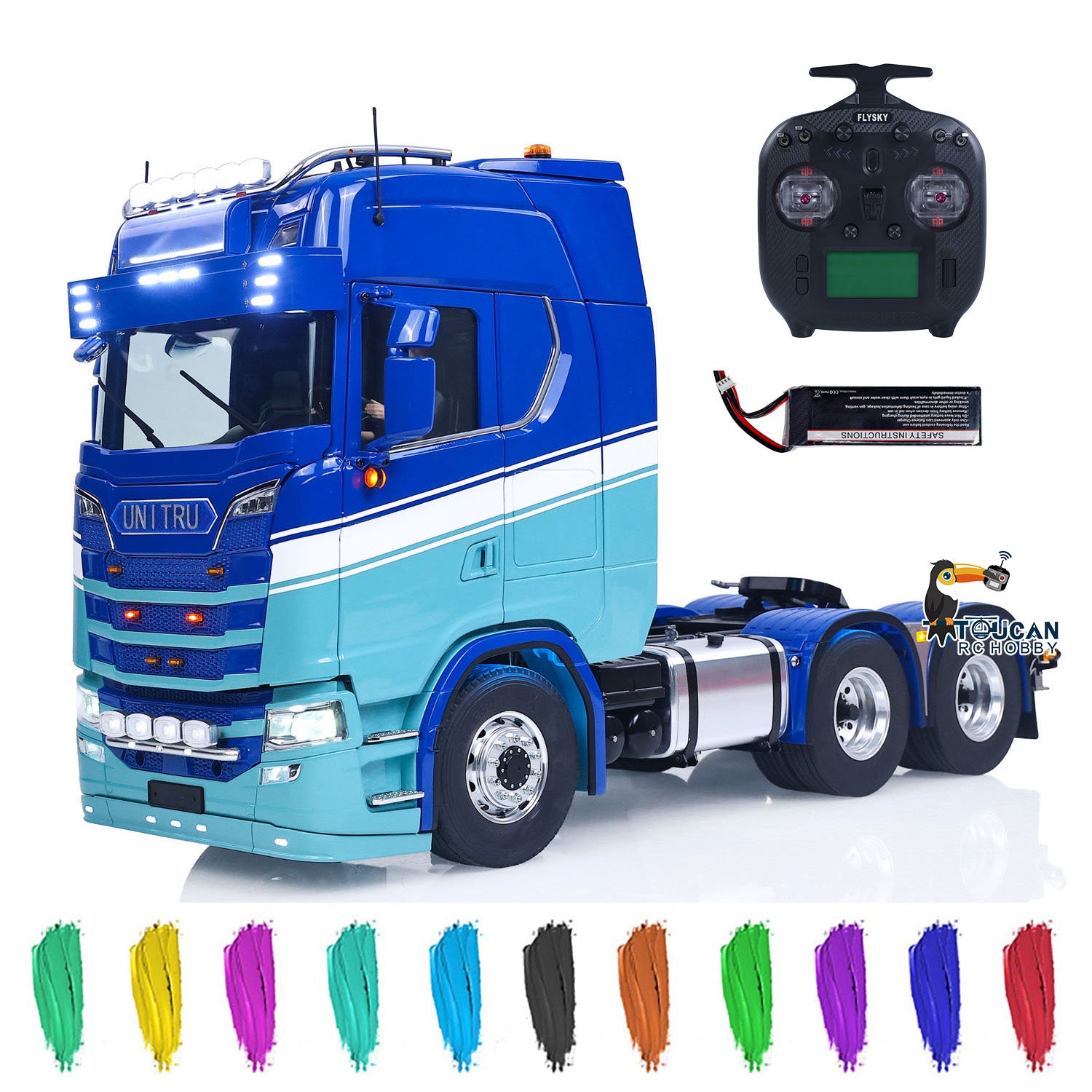 Unitru 06 770S 1/14 RC Tractor Truck 6x6 Full Metal Chassis RTR