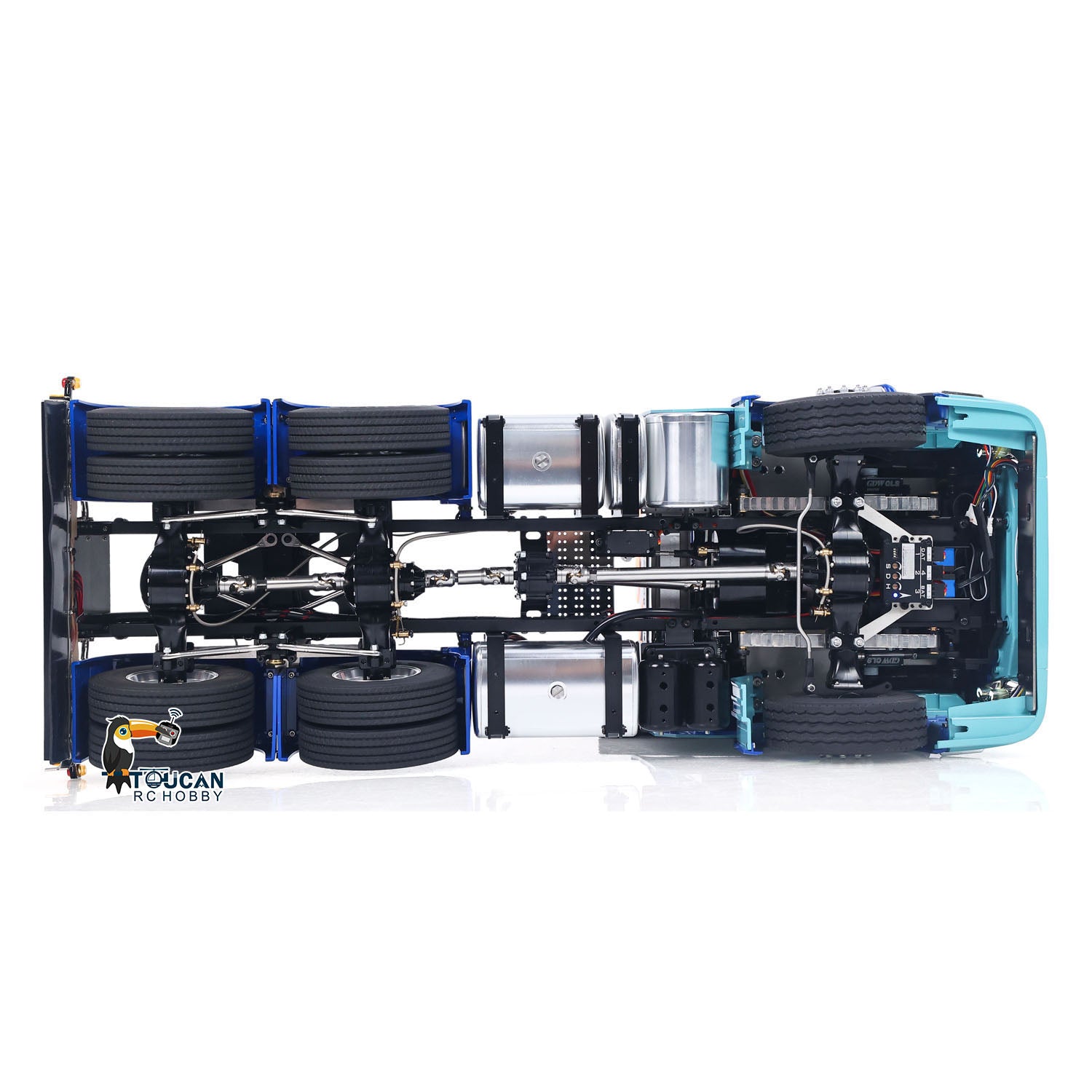 Unitru 06 770S 1/14 RC Tractor Truck 6x6 Full Metal Chassis with 2-Speed Gearbox and Differential Locks