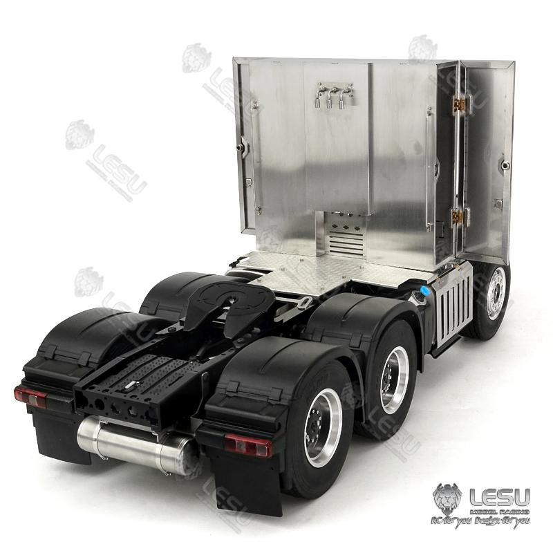 LESU 1/14 Metal 6x6 Chassis with 3Speed Transmission Differential Lock Axles for 3363 (56348) 1851 High Roof RC Tractor Truck