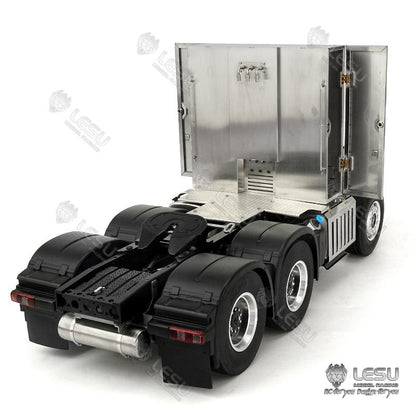 LESU 1/14 Metal 6x6 Chassis with 3Speed Transmission Differential Lock Axles for 3363 (56348) 1851 High Roof RC Tractor Truck