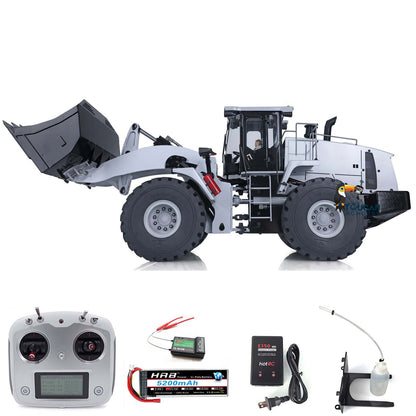 XDRC 470 1/14 Hydraulic Wheel Loader White Version Full Kit, With Remote Controller, Battery & Charger, All-Metal Construction, Detailed Cab Interior With Driver Figure